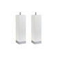 Juego de 2 patas de color blanco de madera para base tapizada