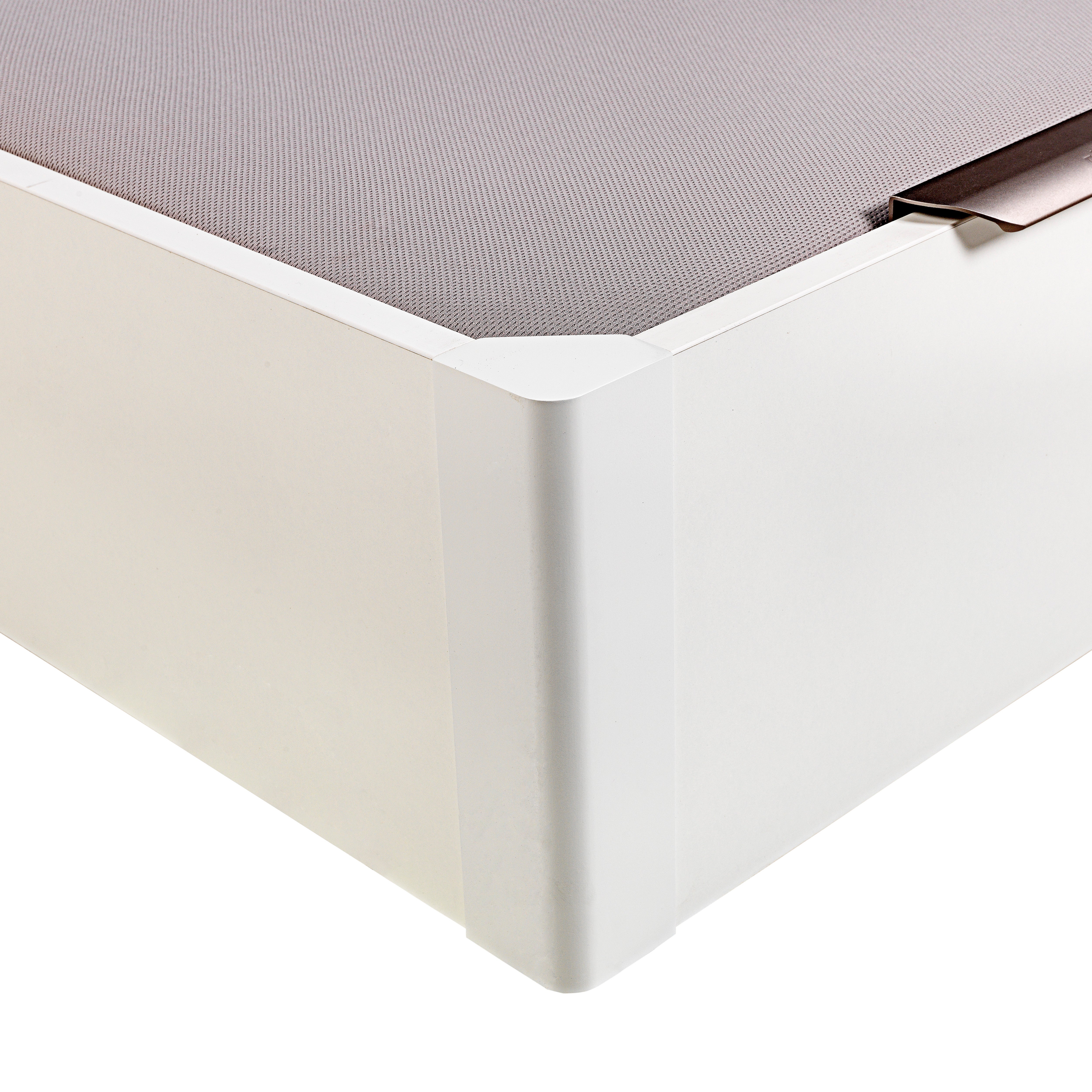 Sommier rebatível de madeira elétrico com tampa dupla de cor branco - DESIGN