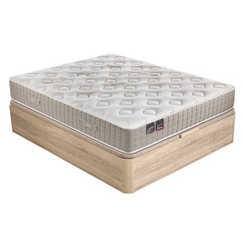 Pack cama completa: colchón King y canapé Naturbox 2.0 natural