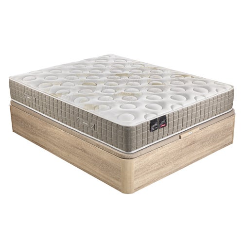 Pack cama completa: colchón Zeus y canapé Naturbox 2.0 natural