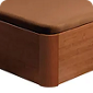Cherry-coloured folding storage base double lid - NATURBOX 2.0