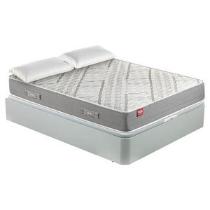 Pack de colchón de muelles Normablock, canapé abatible de color blanco y 2 almohadas de visco - ARCE+AP11537+AL