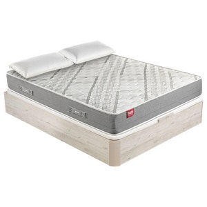 Pack de colchón de muelles Normablock, canapé abatible de color glaciar y 2 almohadas de visco - ARCE+AP11538+AL