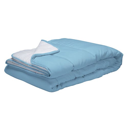 Edredón para cuna de fibra bicolor para otoño/invierno, 300 gr/m² azul - CHICLE