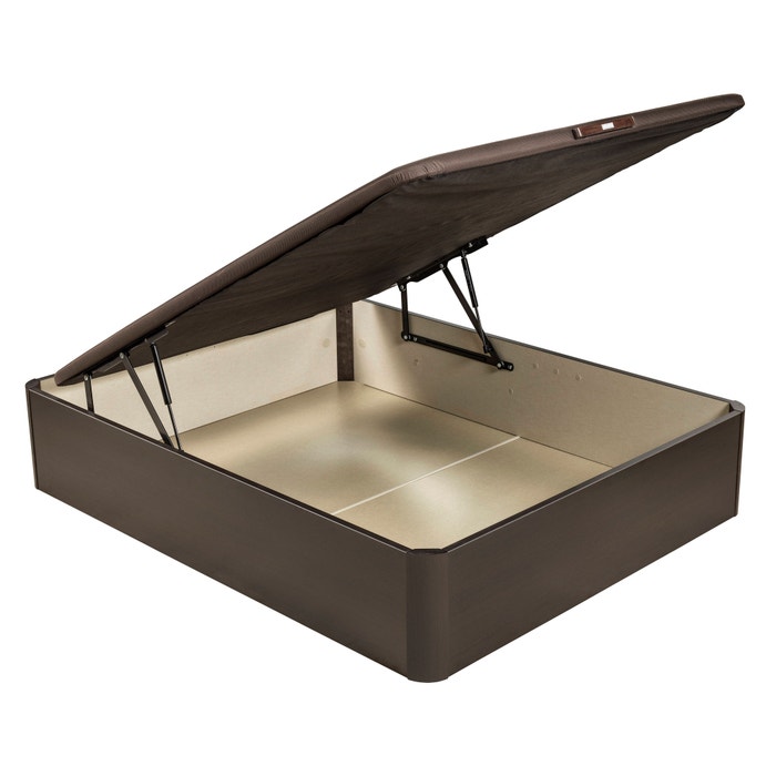 Sommier Pikolin com arrumação de alta capacidade em cor wengué - NATURBOX 2.0 PLUS 90x182