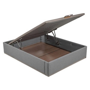 Piombo-coloured high capacity upholstered folding storage base - DESIGN TAPIZADO