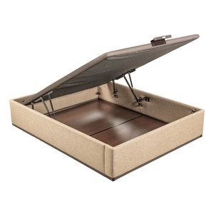 Cooper-coloured high capacity upholstered folding storage base - DESIGN TAPIZADO