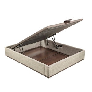 Ash-coloured upholstered folding storage base - DESIGN TAPIZADO