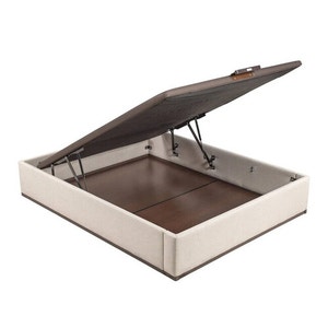 Aspen-coloured upholstered folding storage base - DESIGN TAPIZADO