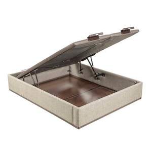 Sommier com arrumação forrado com tampa dupla ash - DESIGN TAPIZADO