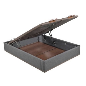 Sommier com arrumação forrado com tampa dupla piombo - DESIGN TAPIZADO