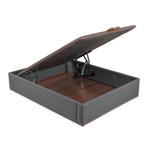 Piombo-coloured high capacity electric upholstered storage base - DESIGN TAPIZADO