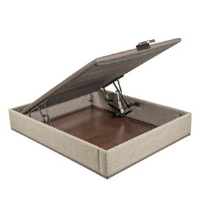 Ash-coloured electric upholstered storage base - DESIGN TAPIZADO