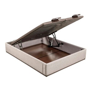City-coloured double lid electric upholstered storage base - DESIGN TAPIZADO
