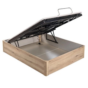 Canapé abatible de madera con base tapizada articulada de color roble - ERGODES ROBLE C