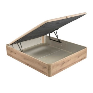 Oak-coloured folding storage base - NATURBOX 2.0