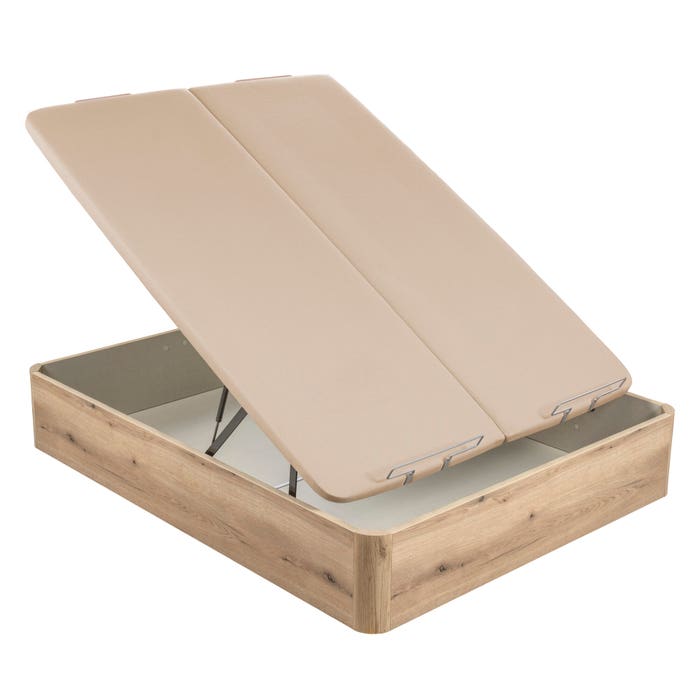 Sommier Rebatível de Madeira Pikolin NATURBOX 2.0 Cor Carvalho com Tampa Dupla 150x182