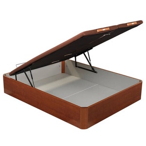 Cherry-coloured folding storage base double lid - NATURBOX 2.0