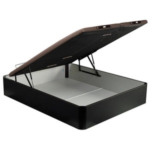 Wengue-coloured folding storage base double lid - NATURBOX 2.0