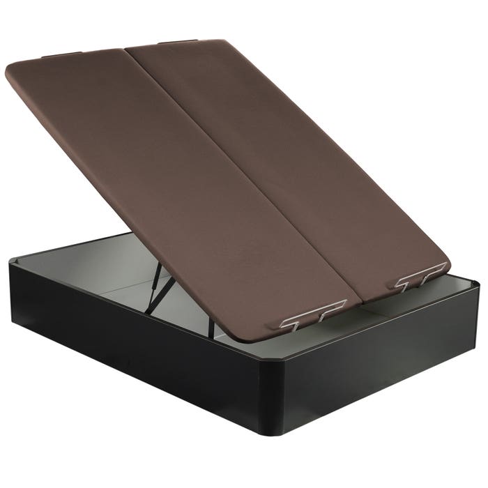 Sommier Rebatível de Madeira Pikolin NATURBOX 2.0 Cor Wengué com Tampa Dupla 150x182