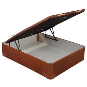 Cherry-coloured high capacity double lid folding storage base - NATURBOX 2.0 PLUS
