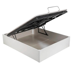 Canapé abatible de madera con base tapizada articulada de color blanco - ERGODES BLANCO