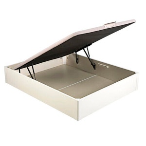 Wooden white-coloured single-lid folding storage base - DESIGN