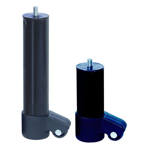 Juego de 2 patas con ruedas de color negro - 